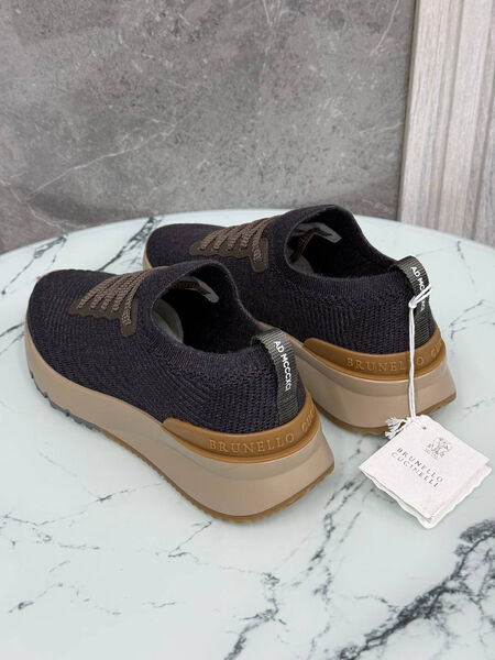 Мужские кроссовки Brunello Cucinelli мужской текстиль графитовый 184955-4