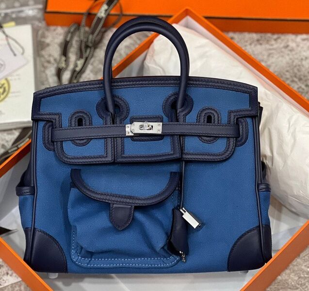 Сумка Hermès Birkin Cargo женский кожа синий 99090