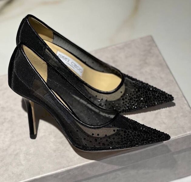 Туфли Jimmy Choo женский текстиль черный 98975