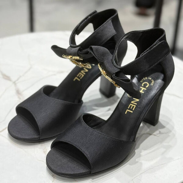 Босоножки Dolce & Gabbana женский текстиль черный 172743-2
