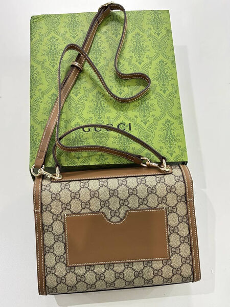 Сумка Gucci женский канва бежевый 195350-2