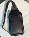 Мужская сумка слинг Louis Vuitton мужской кожа черный 134429-1