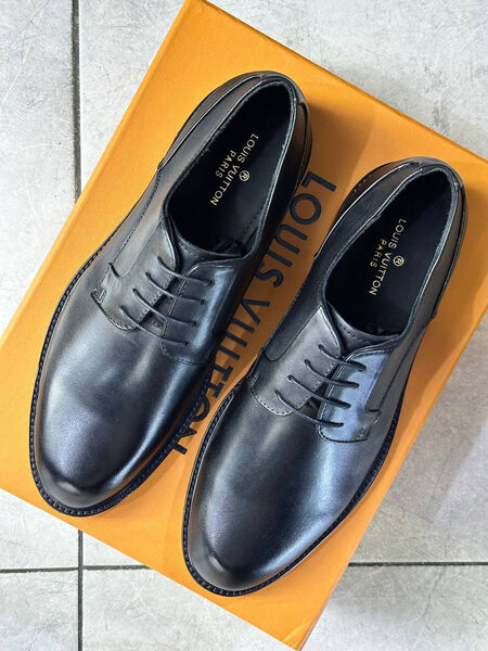 Мужские туфли Louis Vuitton мужской кожа черный 172939-2