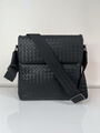 Мужская сумка мессенджер Bottega Veneta мужской кожа черный 149911-5