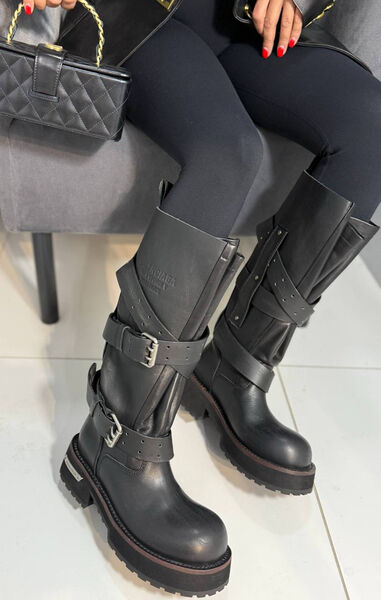 Сапоги Balenciaga женский кожа черный 199446-2