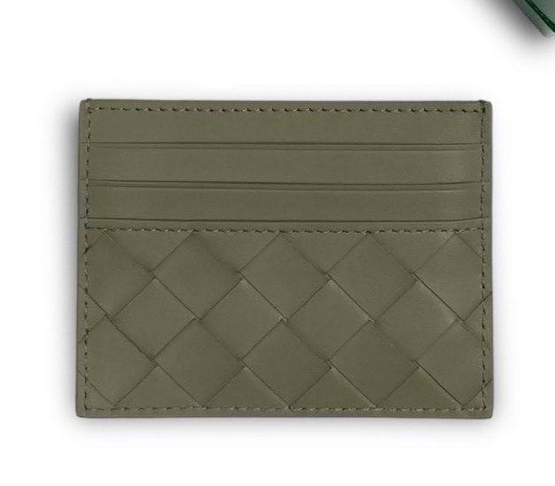 Картхолдер Bottega Veneta мужской кожа болотный 149975