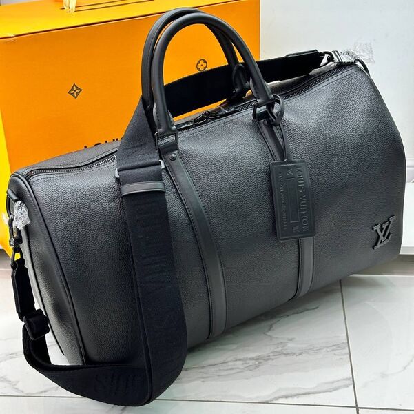 Дорожная сумка Louis Vuitton мужской кожа черный 99277