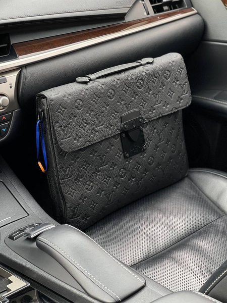 Мужской портфель Louis Vuitton мужской кожа черный 52094-2