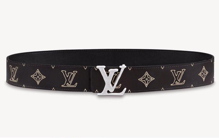 Ремень мужской Louis Vuitton двухсторонний мужской кожа черный 63816