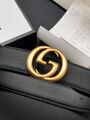 Мужской ремень Gucci мужской кожа черный 52359-4