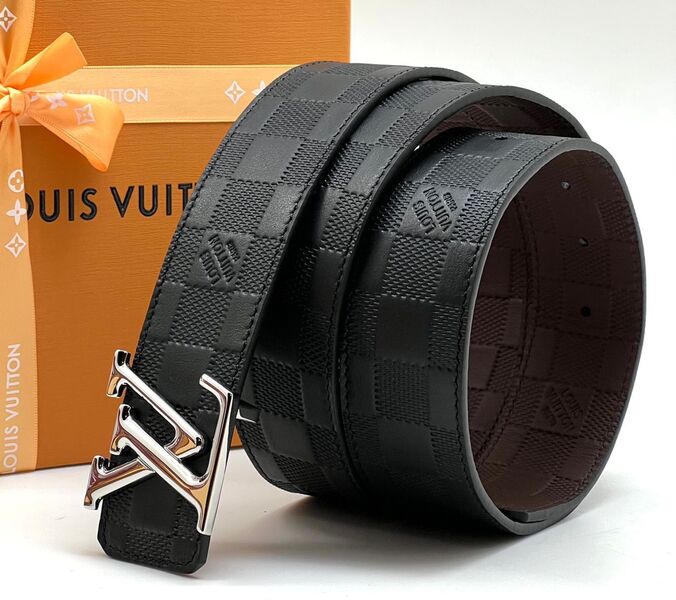 Женский ремень двусторонний Louis Vuitton женский кожа черный 21959