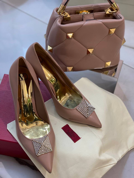 Туфли Valentino женский кожа розовый 92857-4