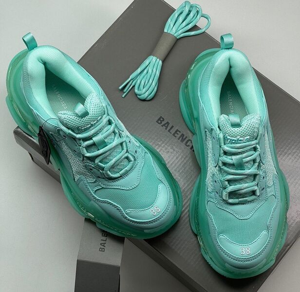 Кроссовки Balenciaga женский кожа болотный 100727