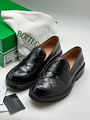 Мужские лоферы Bottega Veneta мужской кожа черный 134932-4
