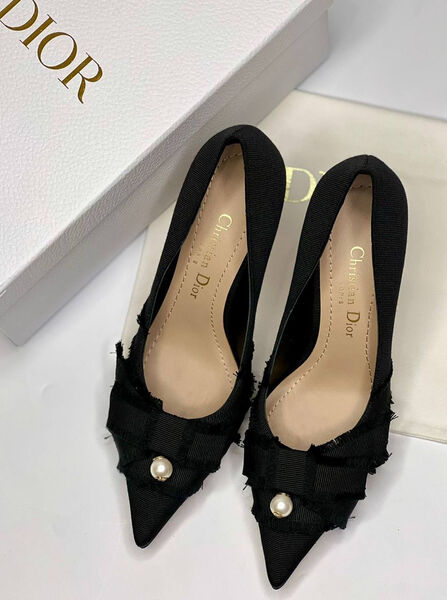 Туфли Christian Dior женский текстиль черный 150490-2