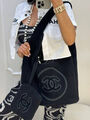 Сумка Chanel женский текстиль черный 193886-2