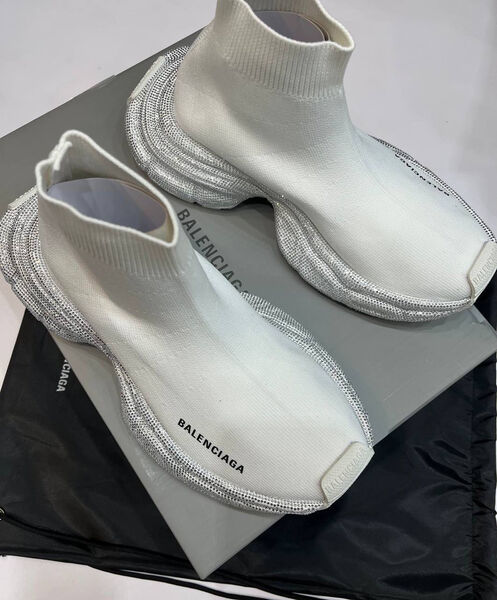 Кроссовки Balenciaga женский текстиль белый 139488-2