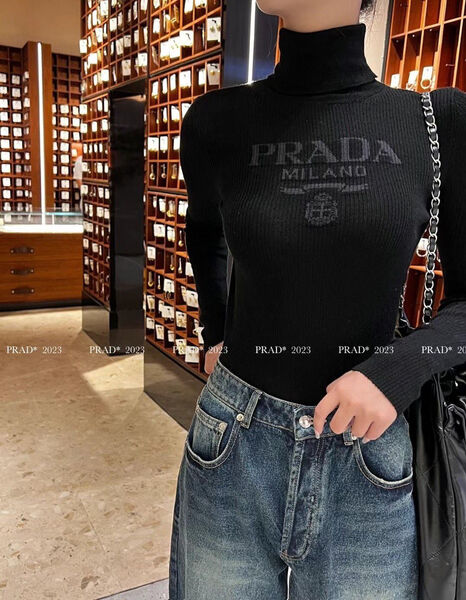 Водолазка Prada женский трикотаж черный 124945-10