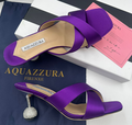 Босоножки Aquazzura женский ткань сиреневый 11789