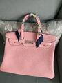 Сумка Hermès Birkin 35 ручная работа женский кожа розовый 75381-5