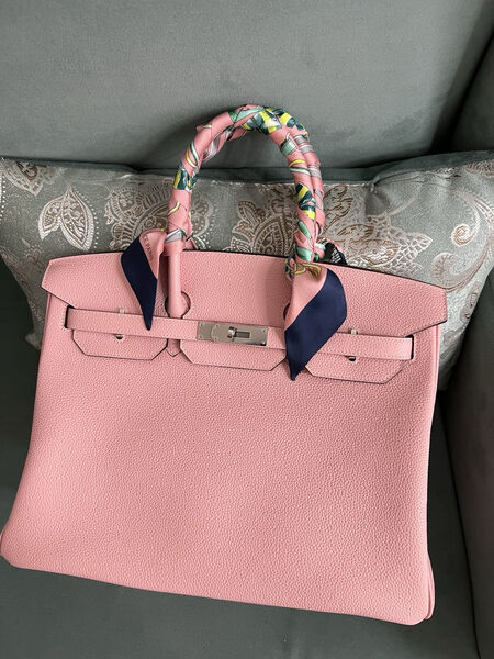 Сумка Hermès Birkin 35 ручная работа женский кожа розовый 75381-5