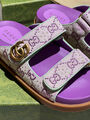 Шлепки Gucci женский текстиль фиолетовый 152441-2