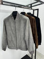 Мужской бомбер Zegna мужской замша графитовый 193624-4
