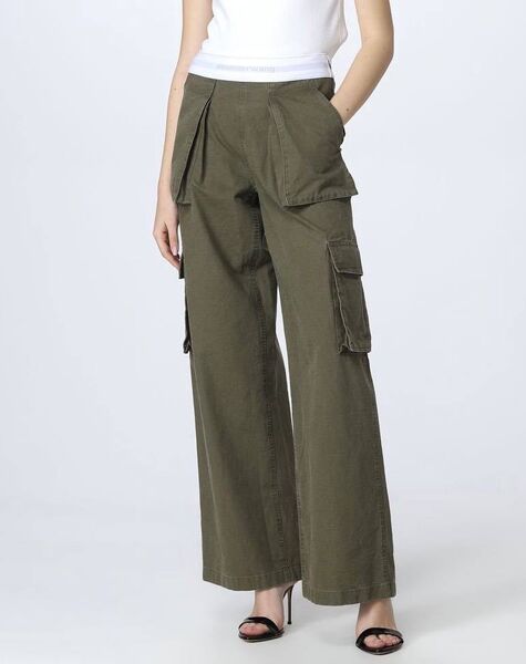 Брюки Alexander Wang женский болотный 110450