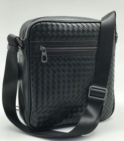 Мужская сумка мессенджер Bottega Veneta мужской кожа черный 41159