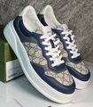 Мужские кеды Gucci мужской кожа графитовый 162455-1