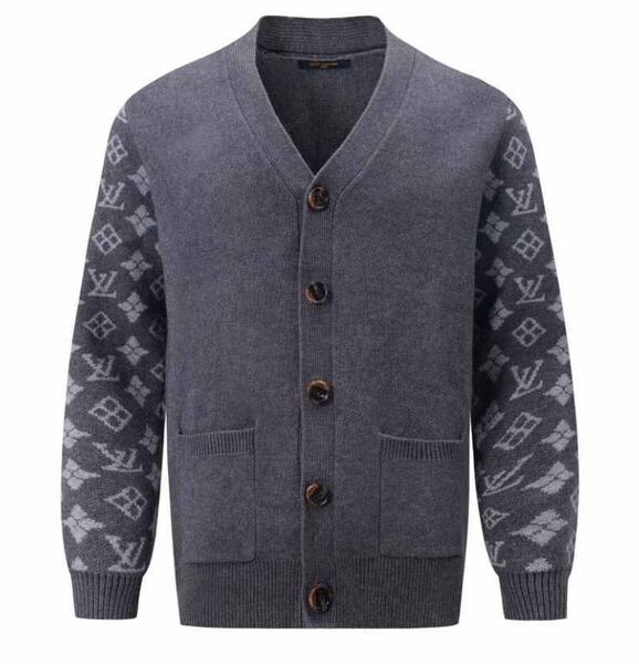 Мужской кардиган Louis Vuitton мужской трикотаж графитовый 168707