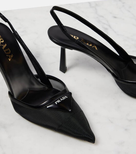 Туфли Prada женский сетка черный 187320-8