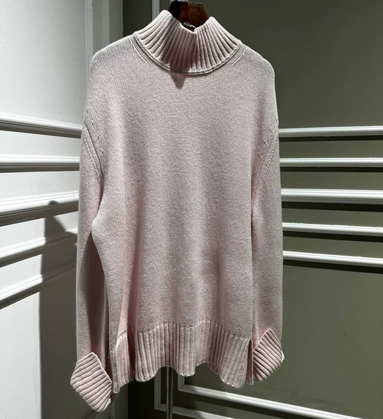 Свитер Loro Piana женский вязаная ткань светло-розовый 96665