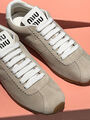 Кроссовки Miu Miu женский замша бежевый 138640-3