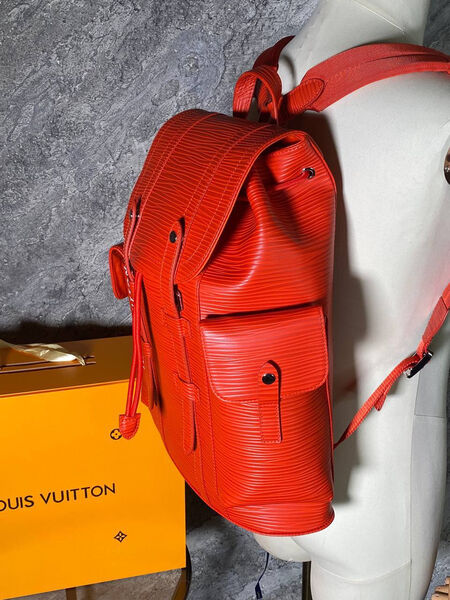 Мужской рюкзак Louis Vuitton мужской кожа бордовый 171416-2