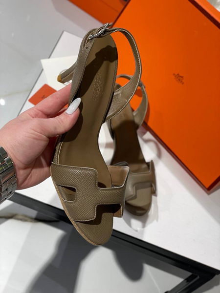 Босоножки Hermès женский кожа 12284-4