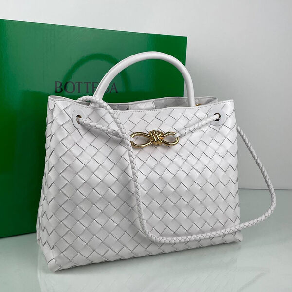 Сумка Bottega Veneta женский кожа белый 120309-2