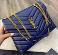 Сумка Saint Laurent женский кожа синий 97080-1