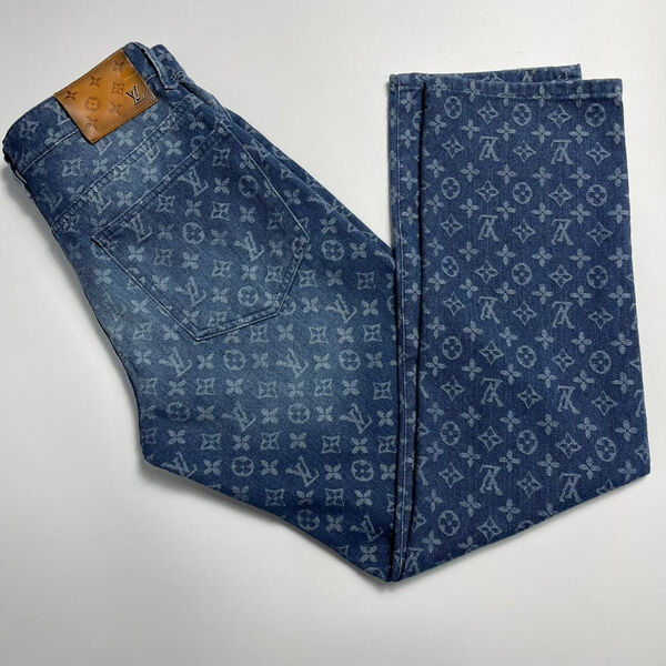 Мужские джинсы Louis Vuitton мужской джинса синий 131573-2