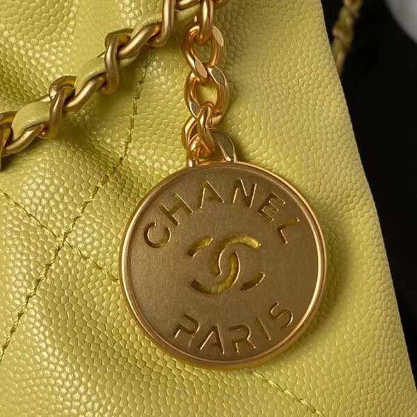 Сумка Chanel 22 женский кожа горчичный 126354-4