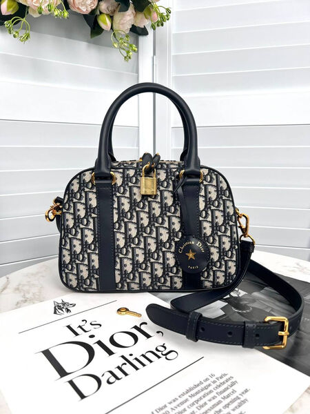 Сумка Christiab Dior женский текстиль черный 153074-2