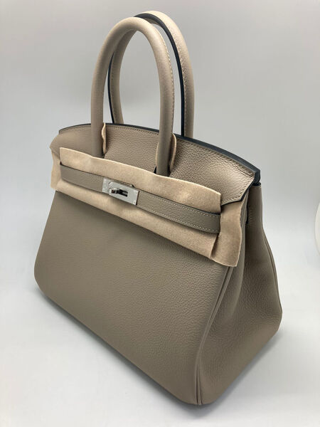Сумка Hermès Birkin 30 ручная работа женский кожа бежевый 100593-2