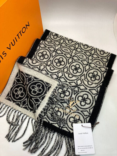 Шарф Louis Vuitton женский кашемир черный 164290