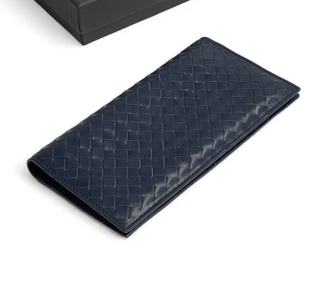 Мужской портмоне Bottega Veneta мужской кожа синий 151633