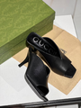Сабо Gucci женский кожа черный 65622-3