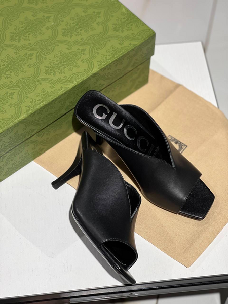 Сабо Gucci женский кожа черный 65622-3