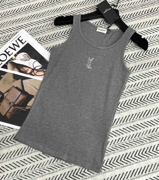 Майка Saint Laurent женский графитовый 186873