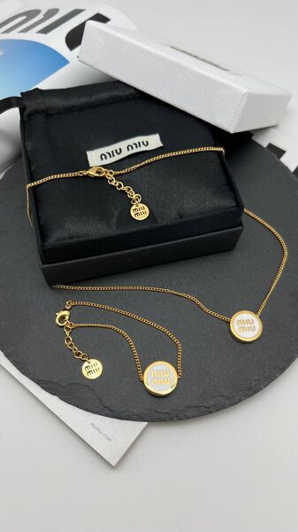 Колье Miu Miu бронзовый 176001-3