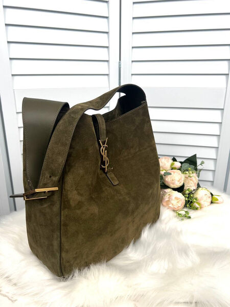 Сумка Saint Laurent женский замша болотный 142722-2