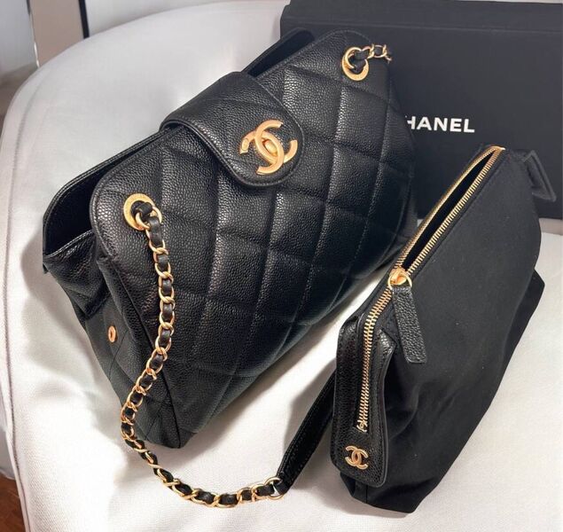 Сумка Chanel женский кожа черный 159482